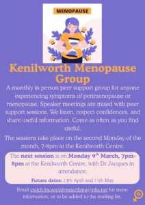 Kenilworthmenopausegrouppostermarch(2)